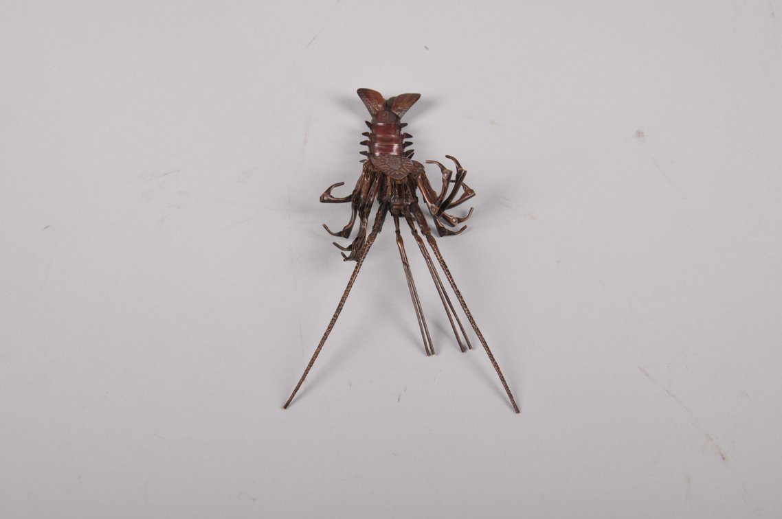 Copper Articulated Ise-Ebi Lobster, Jizai Okimono, photo 4 of 6