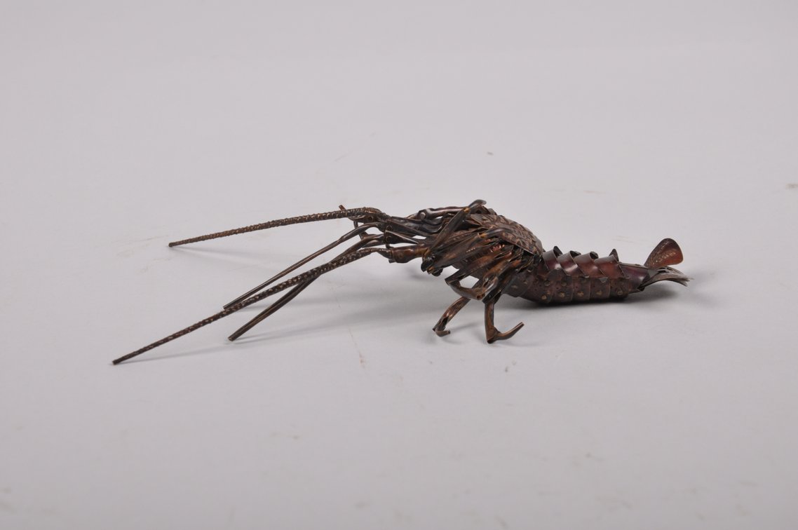 Copper Articulated Ise-Ebi Lobster, Jizai Okimono, photo 2 of 6