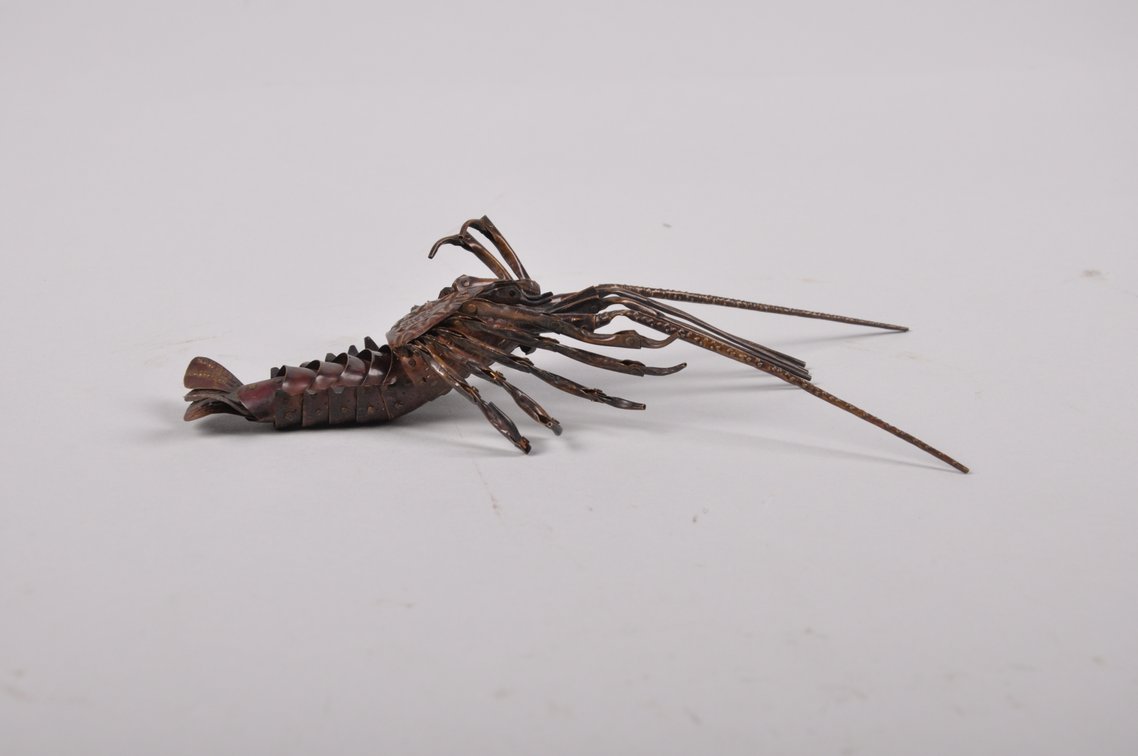Copper Articulated Ise-Ebi Lobster, Jizai Okimono, photo 3 of 6