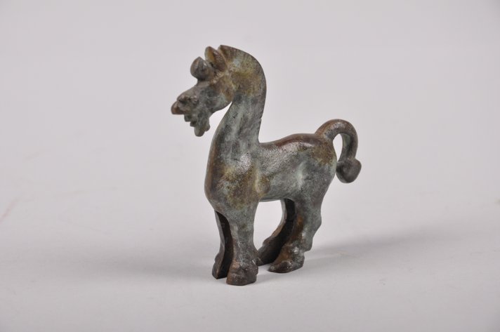 Ancient Bronze Zhou Dynasty Zoomorphic Horse Amulet