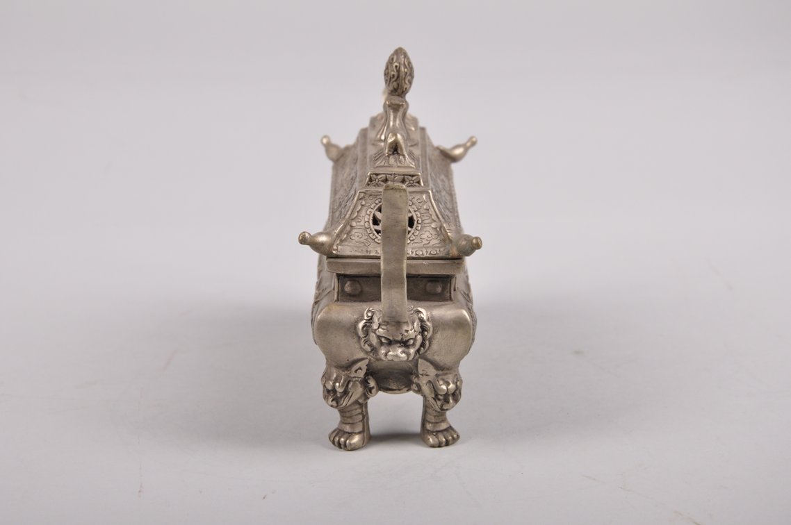 Two Chinese Bronze and Metal Incense Burners, photo 13 of 18