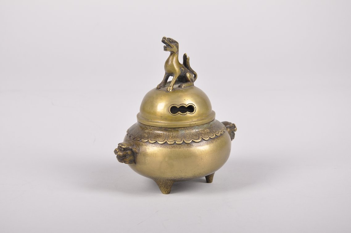 Tibetan Lamps, Chinese Censer, and Bowls, photo 4 of 20