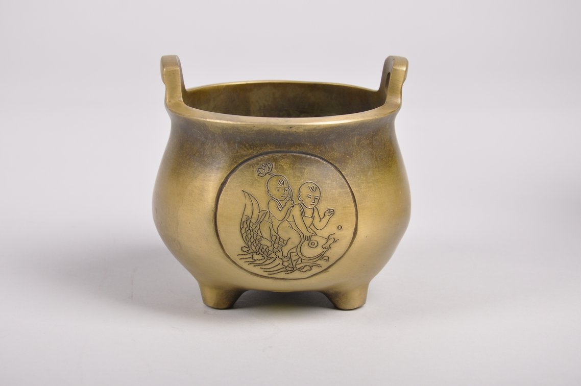 Tibetan Lamps, Chinese Censer, and Bowls, photo 9 of 20