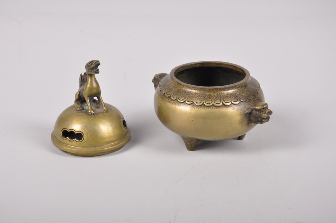 Tibetan Lamps, Chinese Censer, and Bowls, photo 5 of 20