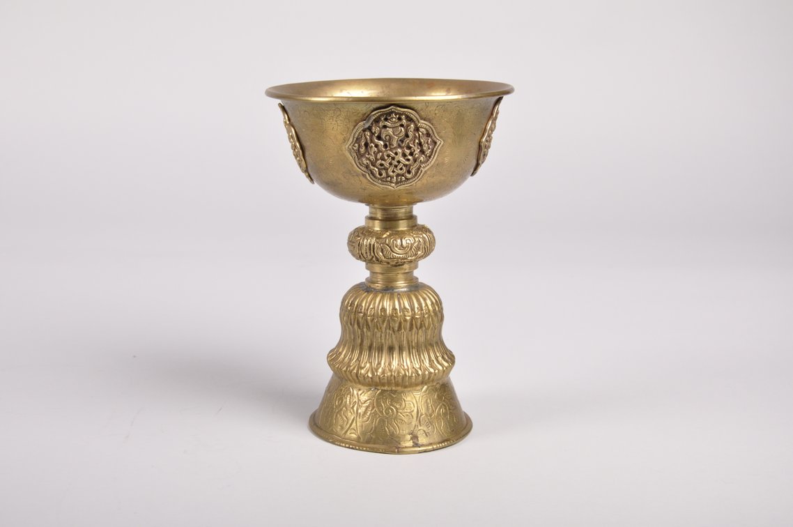 Tibetan Lamps, Chinese Censer, and Bowls, photo 16 of 20