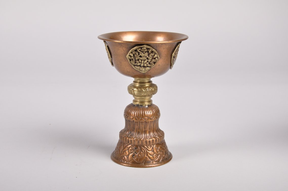 Tibetan Lamps, Chinese Censer, and Bowls, photo 12 of 20