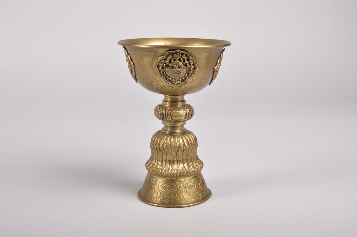 Tibetan Lamps, Chinese Censer, and Bowls, photo 15 of 20