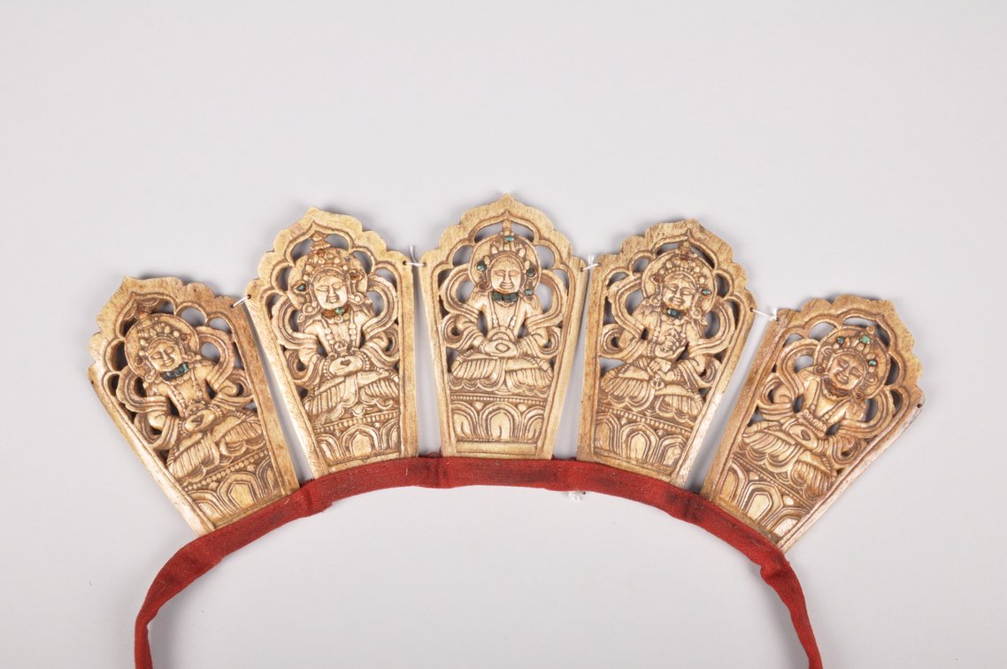 19th Century Tibetan Ritual Crown, photo 2 of 11
