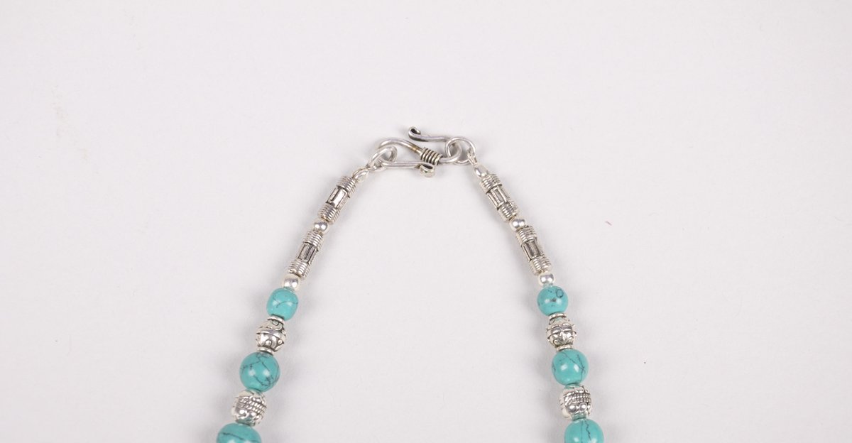 Sterling Silver Turquoise and Coral Necklace and Bracelet, photo 6 of 18