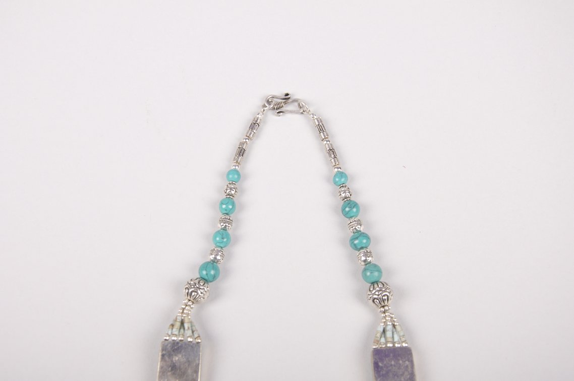 Sterling Silver Turquoise and Coral Necklace and Bracelet, photo 11 of 18