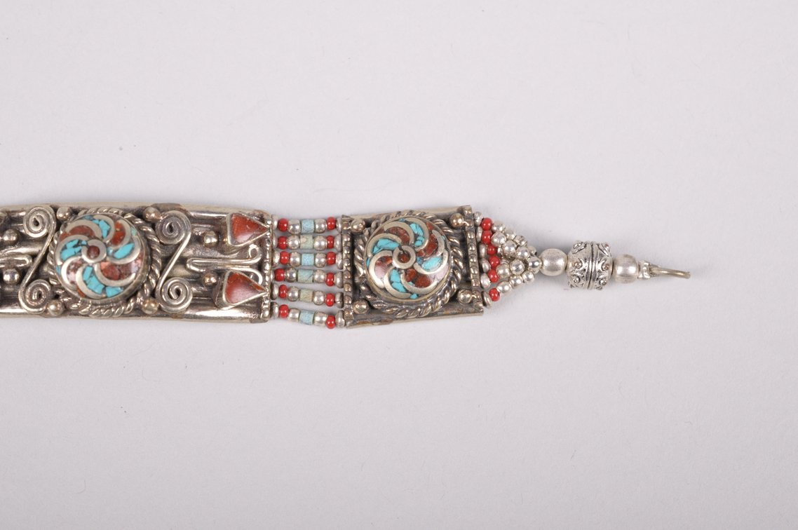 Sterling Silver Turquoise and Coral Necklace and Bracelet, photo 15 of 18