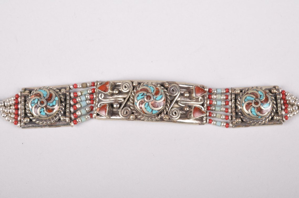 Sterling Silver Turquoise and Coral Necklace and Bracelet, photo 14 of 18