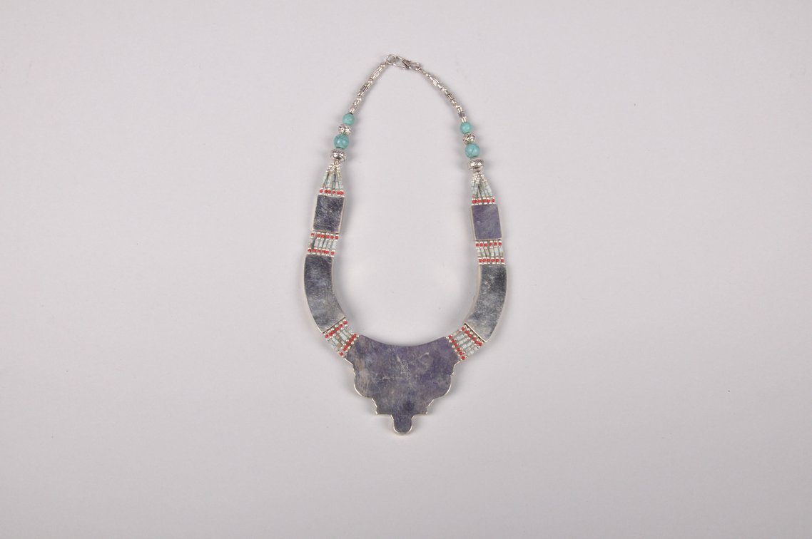 Sterling Silver Turquoise, Lapis, and Coral Necklace and Bracelet, photo 8 of 17