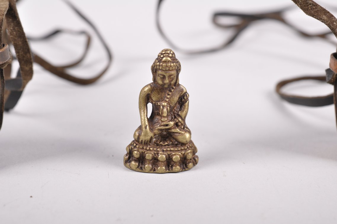 Tibetan Ghau, Bronze Pendants, and a Stone Necklace, photo 4 of 16