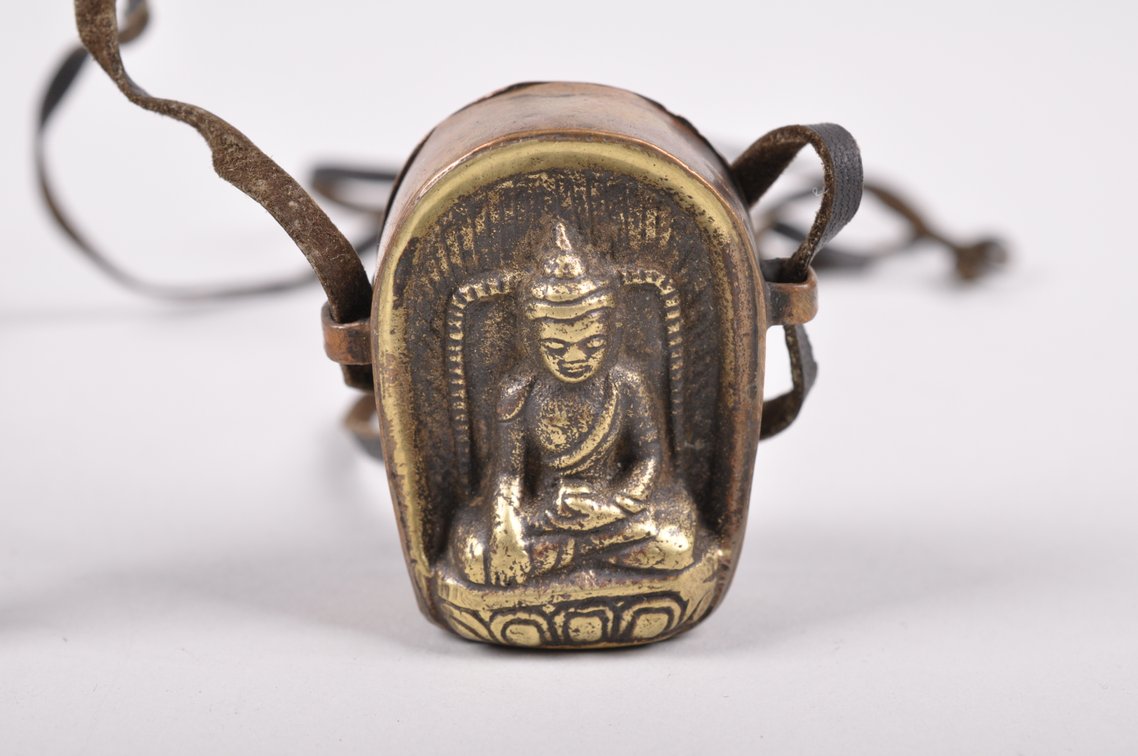 Tibetan Ghau, Bronze Pendants, and a Stone Necklace, photo 5 of 16