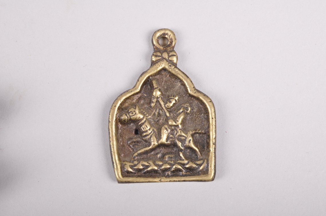 Tibetan Ghau, Bronze Pendants, and a Stone Necklace, photo 13 of 16