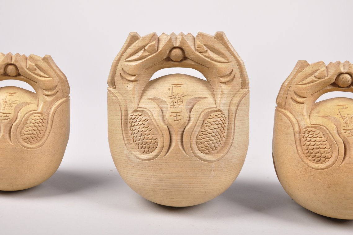 Mokugyo Buddhist Wooden Slit Drums, photo 3 of 15