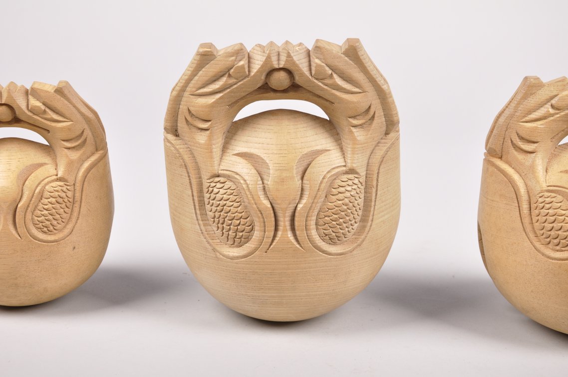 Mokugyo Buddhist Wooden Slit Drums, photo 13 of 15