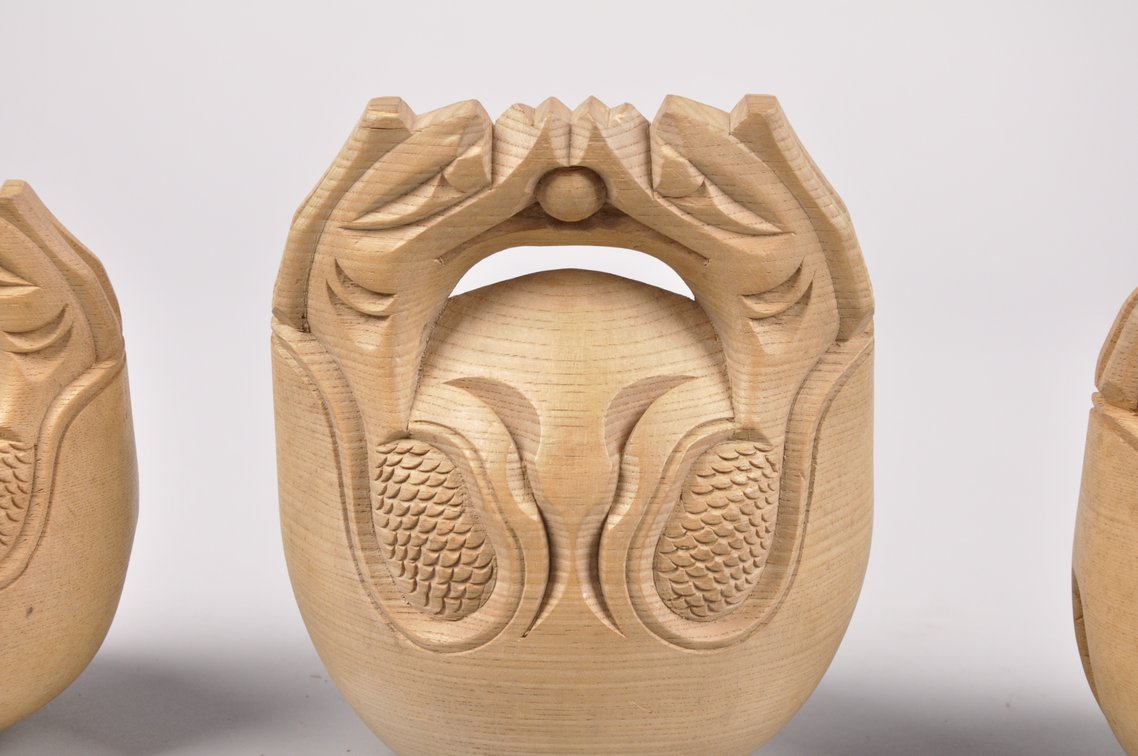 Mokugyo Buddhist Wooden Slit Drums, photo 14 of 15