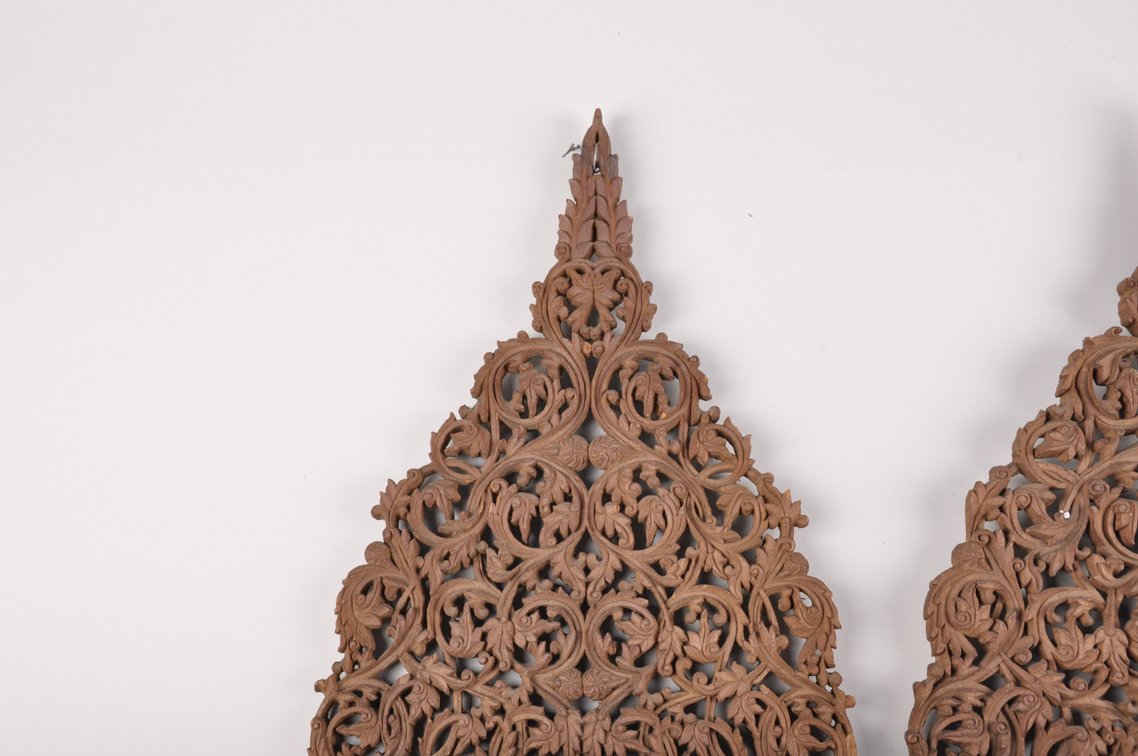 Carved Wooden Burmese Carved Teak Shelves or Sconces, photo 2 of 7
