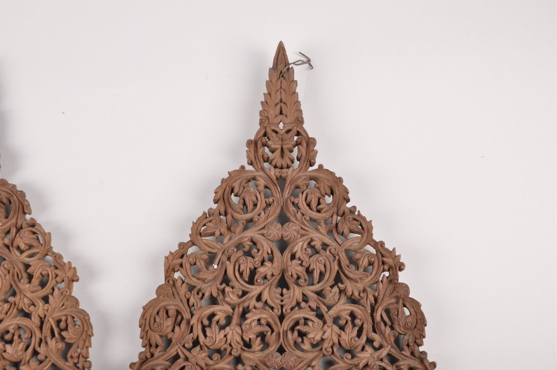 Carved Wooden Burmese Carved Teak Shelves or Sconces, photo 4 of 7