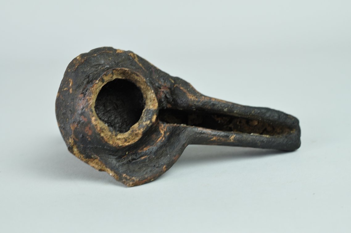 Antique Terra Cotta Oil Lamp, photo 4 of 8
