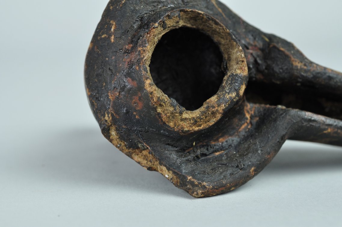 Antique Terra Cotta Oil Lamp, photo 7 of 8