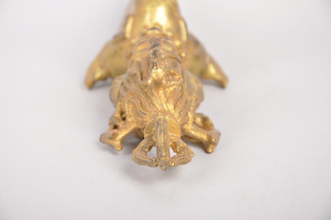 Two Tibetan Gold Toned Bronze Vajra Pestle's, photo 9 of 13