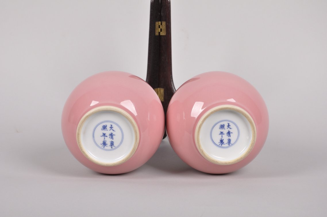 Chinese Cowpea Qing  Dynasty Porcelain  Bottle Vases, photo 6 of 18