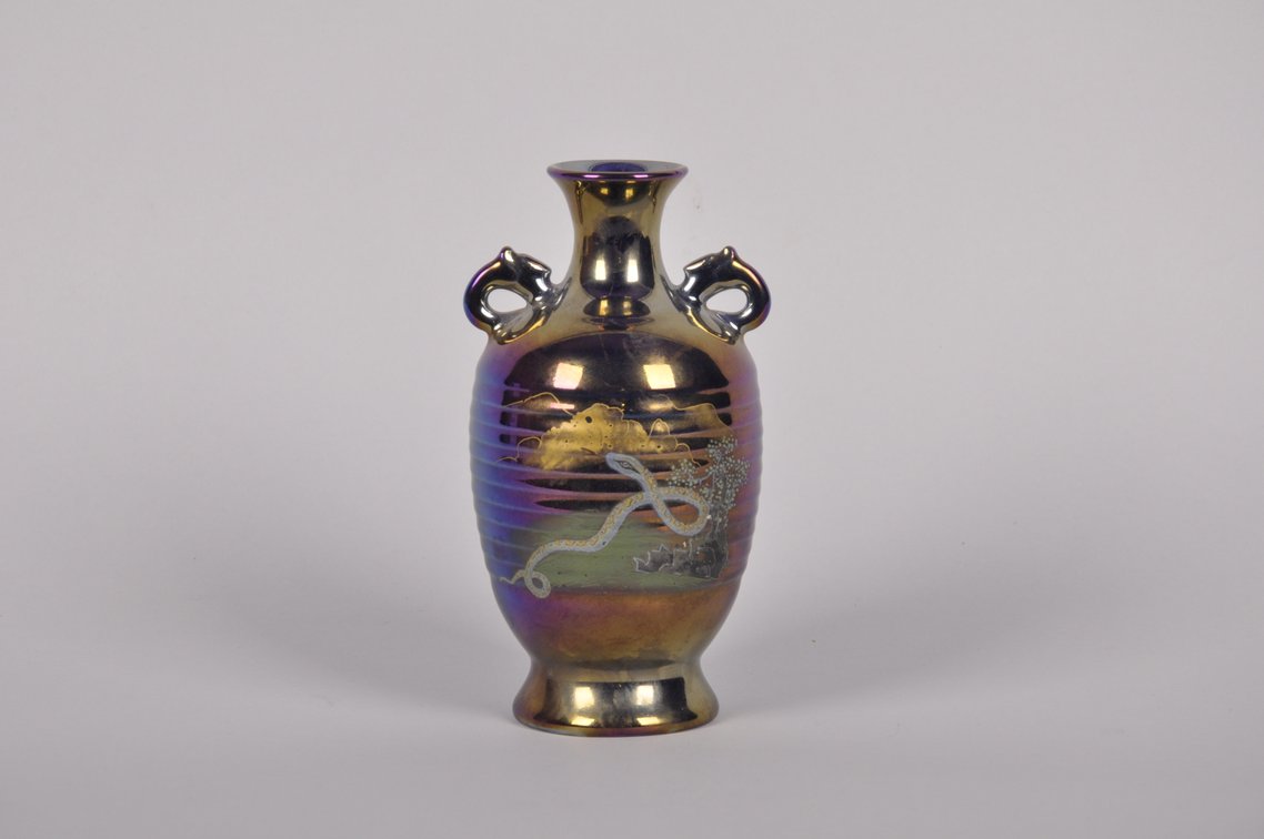 Ceramic Colorful Iridescent Vase, photo 4 of 8