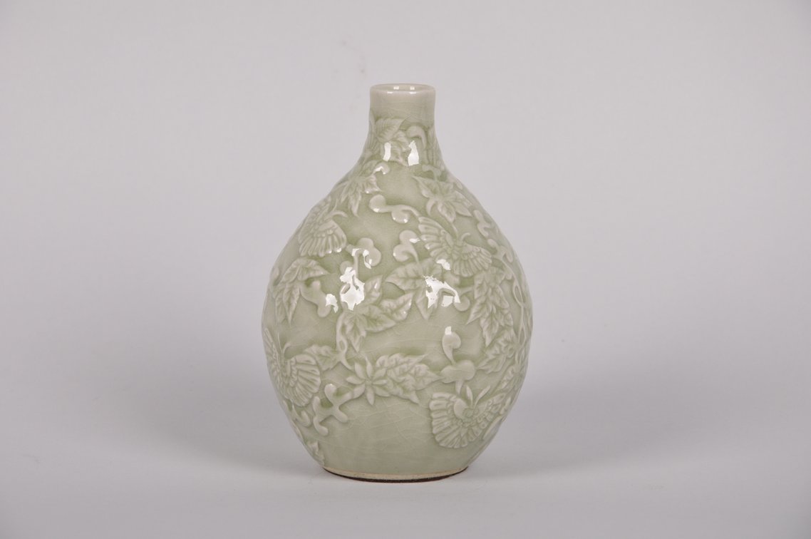 Thai Ceramic Celadon Vase, photo 2 of 8