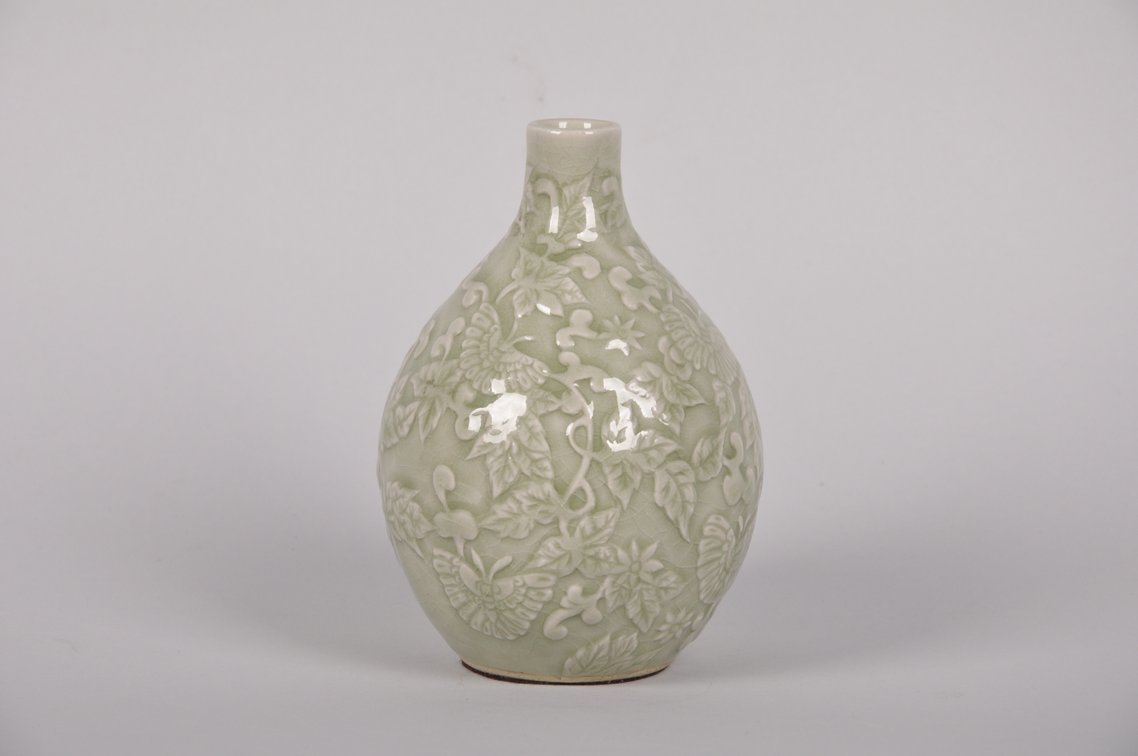 Thai Ceramic Celadon Vase, photo 3 of 8