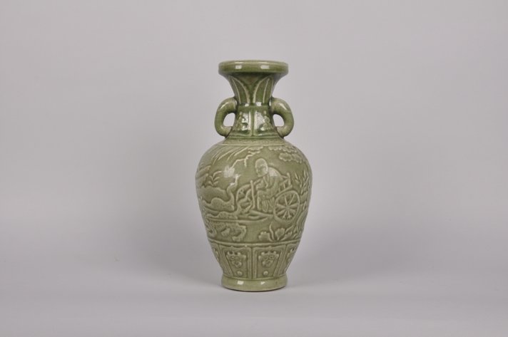 Chinese Green Celadon Porcelain Vase