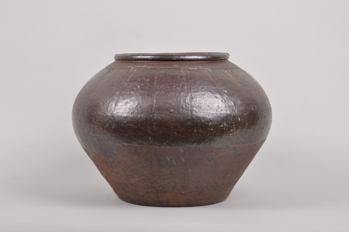 Burmese Brown Glazed Bizen Vessel