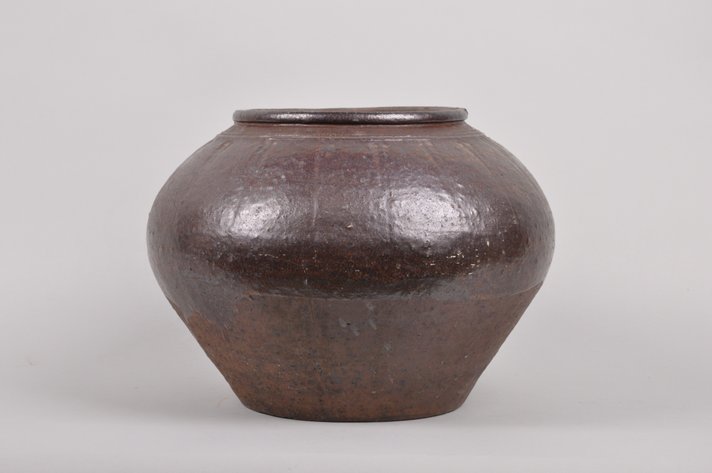 Burmese Brown Glazed Bizen Vessel