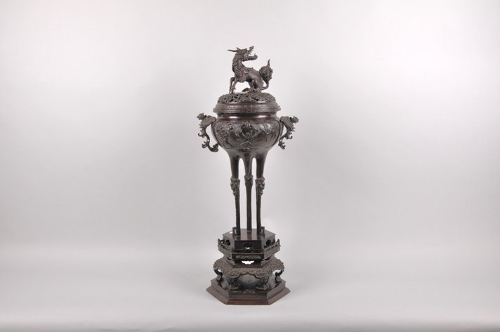 Bronze Japanese Incense Burner Censer