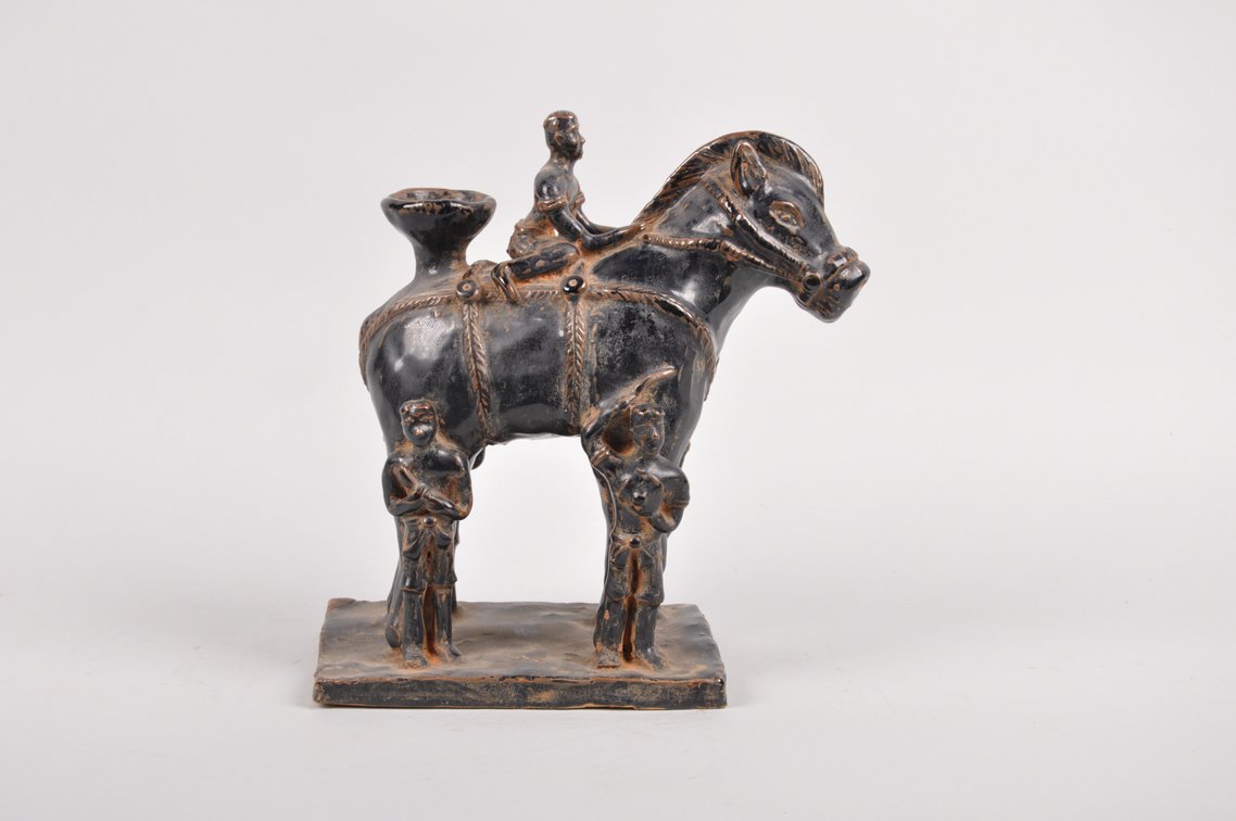 Tang Dynasty 618-907 AD Horse and Riders Sculpture, photo 4 of 7