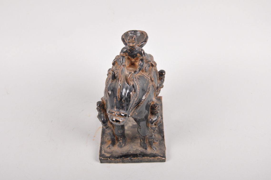 Tang Dynasty 618-907 AD Horse and Riders Sculpture, photo 6 of 7