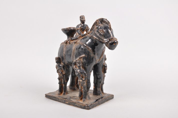 Tang Dynasty 618-907 AD Horse and Riders Sculpture