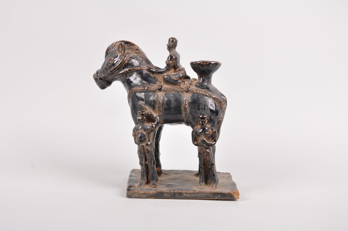 Tang Dynasty 618-907 AD Horse and Riders Sculpture, photo 3 of 7