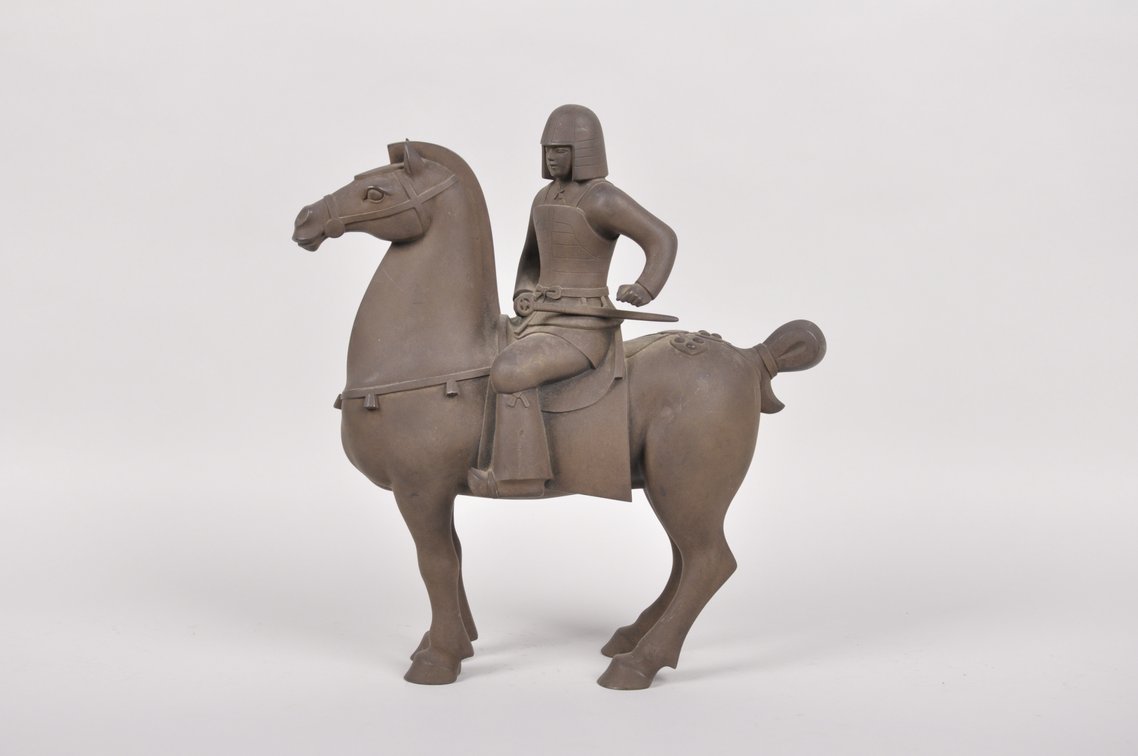 Japanese Bronze Samurai on Horseback, photo 2 of 8