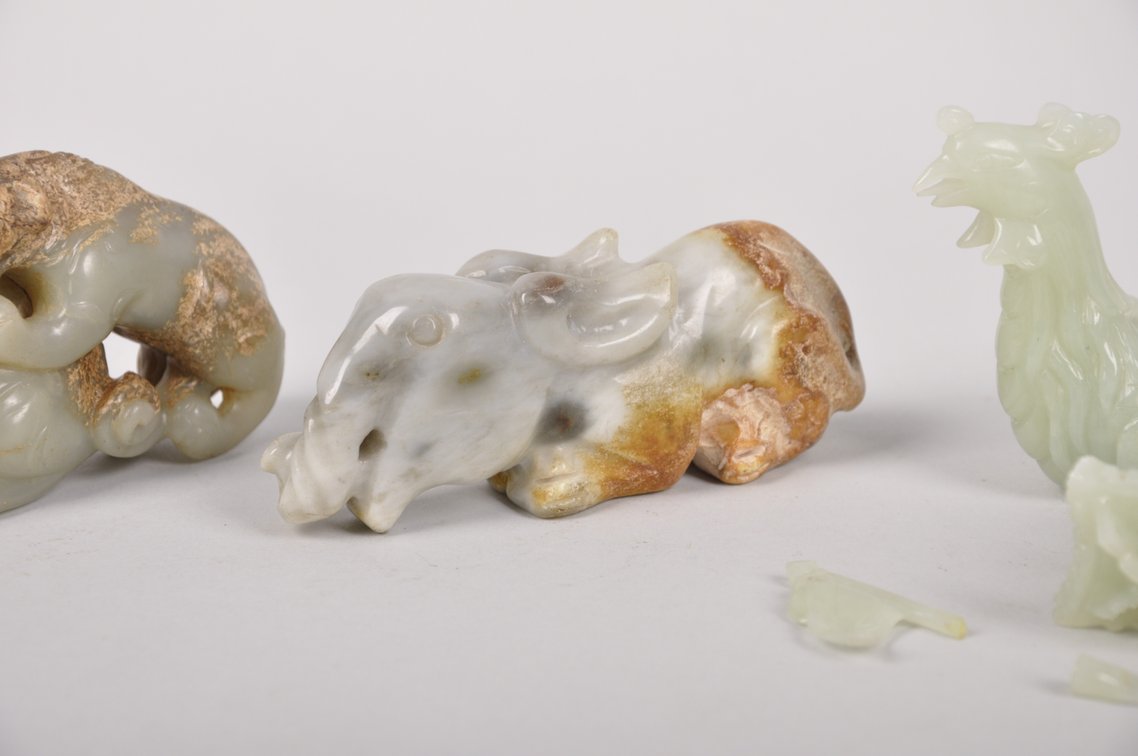 Chinese Carved Jade Animals and a Ship, photo 2 of 20