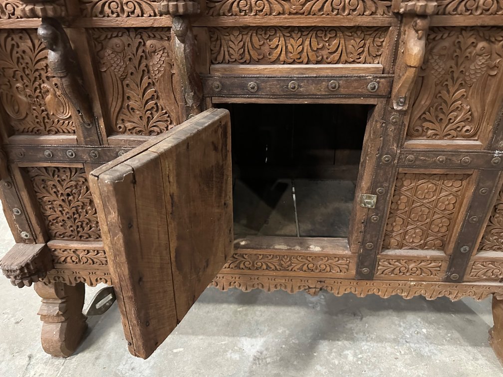 Dowery Chest, India, Hand Carved Wood, photo 9 of 19