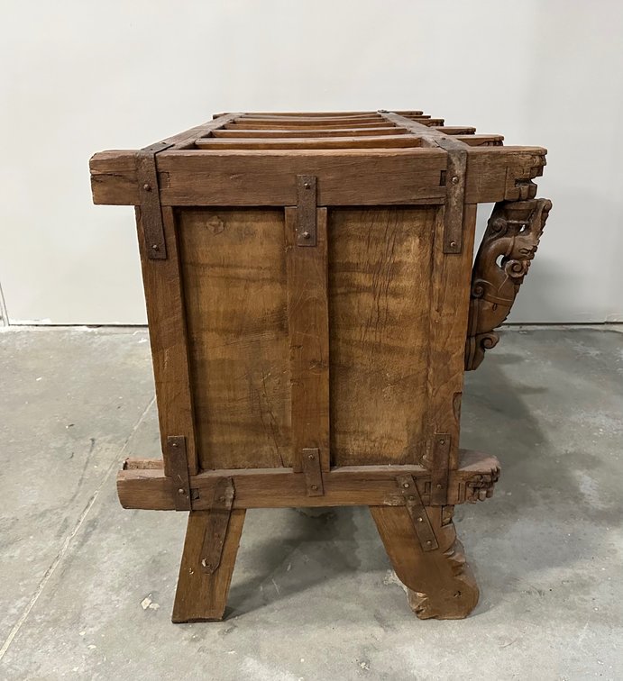 Dowery Chest, India, Hand Carved Wood, photo 18 of 19