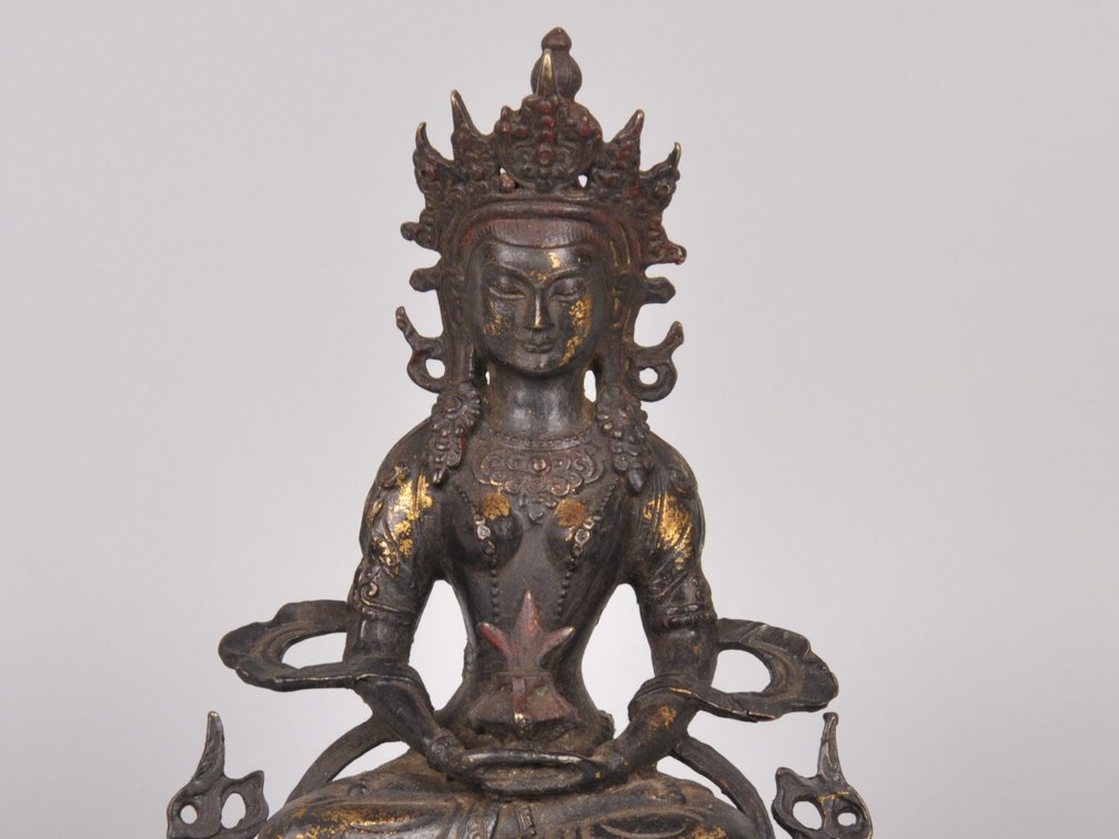 Boddhisattva Bronze with Gold Gilding  Sculpture, photo 3 of 8