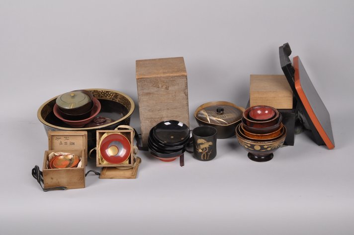 Lacquer, Ceramic, Metal, and Wood Dish Ware