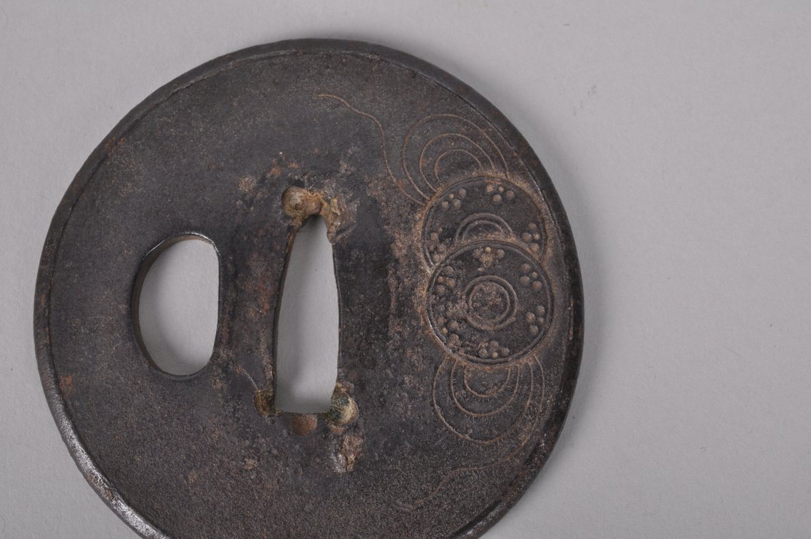 Three Japanese Samurai Sword Tsuba's, photo 7 of 13