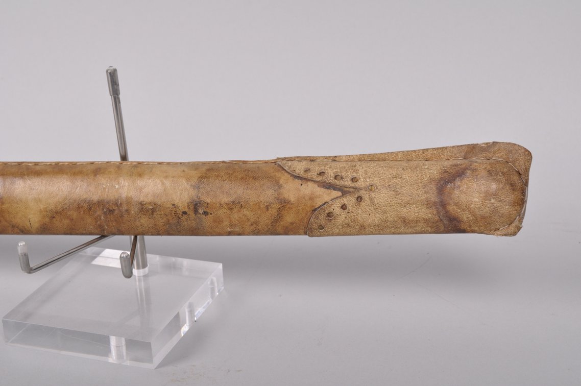 Japanese Katana Sword with Leather Wrapped Scabbard, photo 5 of 12