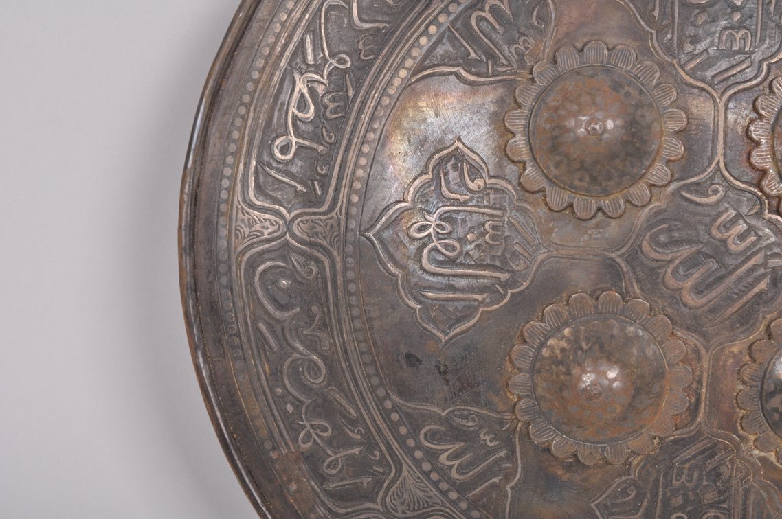 Indian Engraved and Silvered Steel Dhal Shield, photo 6 of 12