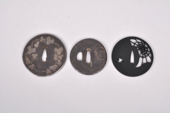 Three Japanese Samurai Sword Tsuba's